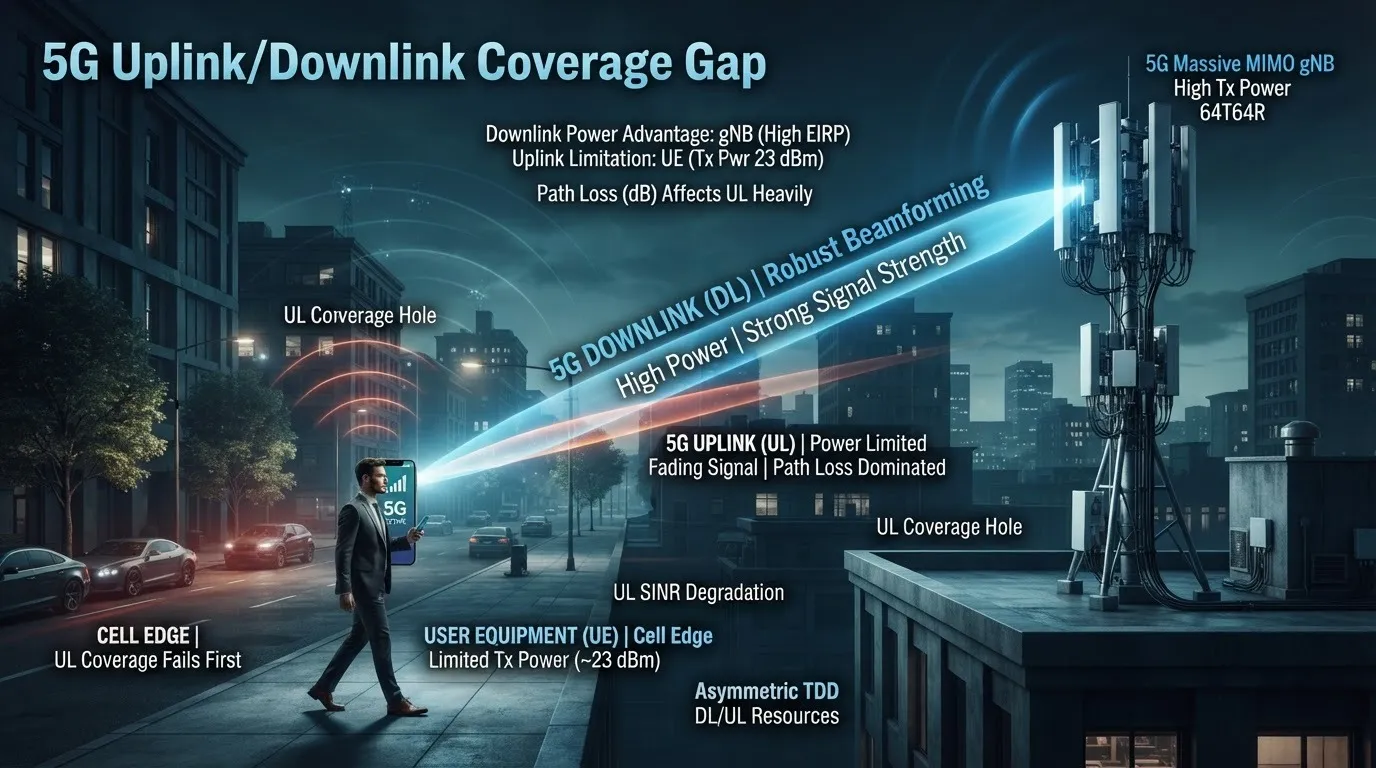 WHY UPLINK OFTEN FAILS BEFORE DOWNLINK IN 5G
